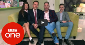 Drewitt-Barlow family on BBC one show